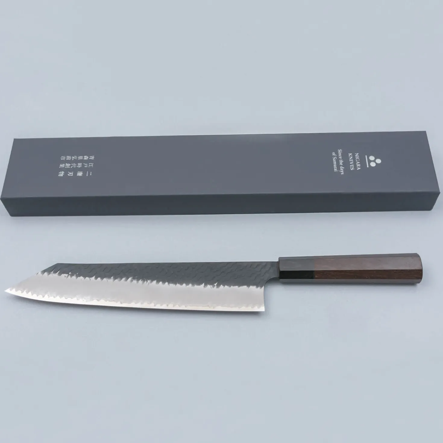 Nigara SG2 Tsuchime Kurouchi Walnut Kiritsuke Gyuto 27 cm