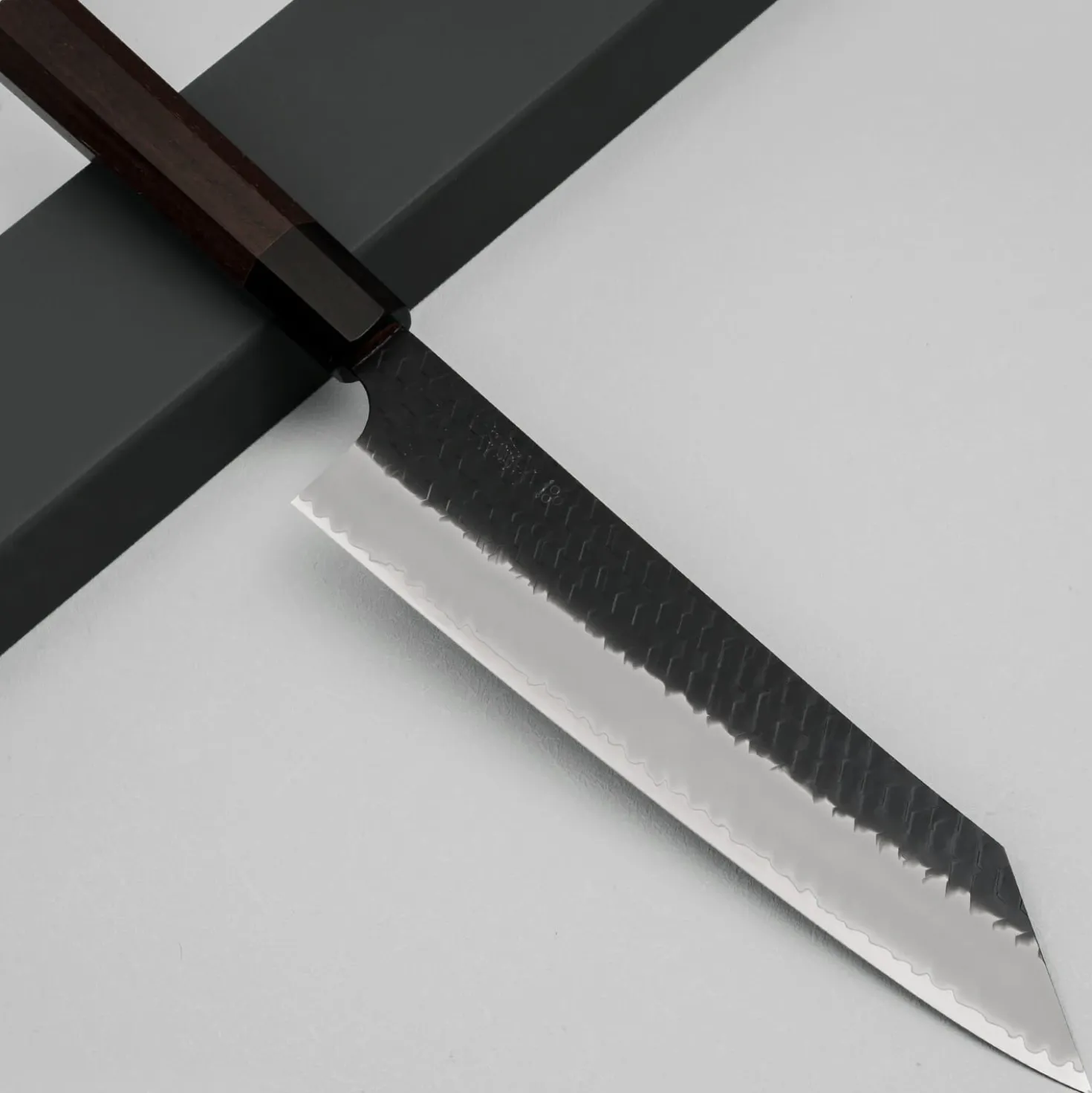 Nigara SG2 Tsuchime Kurouchi Walnut Kiritsuke Gyuto 24 cm