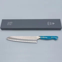 Nigara SG2 Tsuchime Migaki Dark Blue Gyuto 24 cm