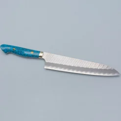 Nigara SG2 Tsuchime Migaki Dark Blue Gyuto 24 cm