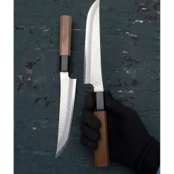 Nigara SG2 Tsuchime Migaki Ebony Butcher Knife 17 cm