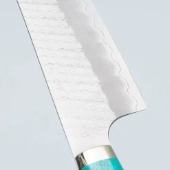 Nigara SG2 Tsuchime Migaki Premium Turkoois Kiritsuke 21 cm