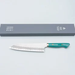 Nigara SG2 Tsuchime Migaki Premium Turkoois Kiritsuke 21 cm