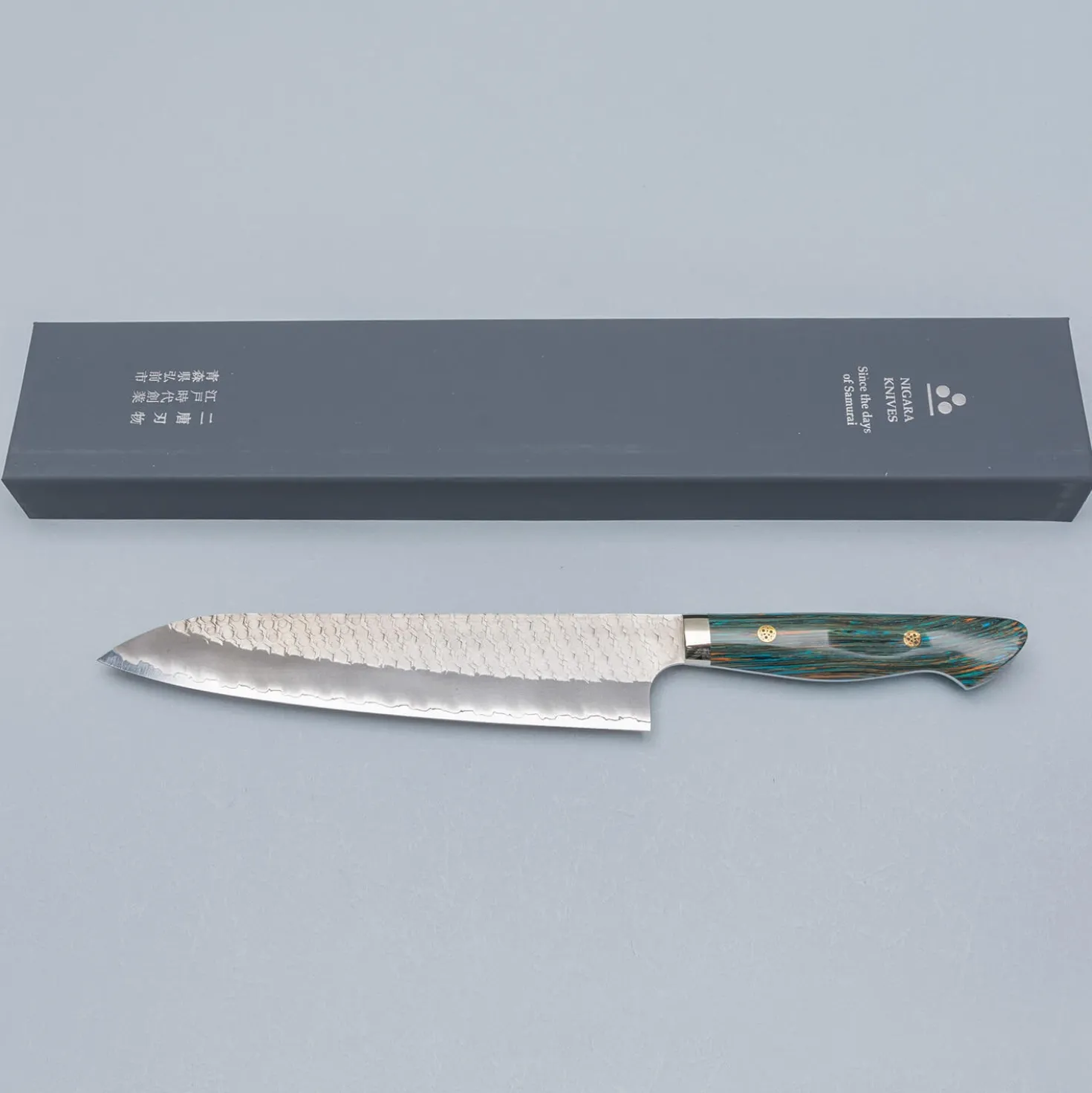 Nigara SG2 Tsuchime Migaki Premium Mixed Gyuto 24 cm