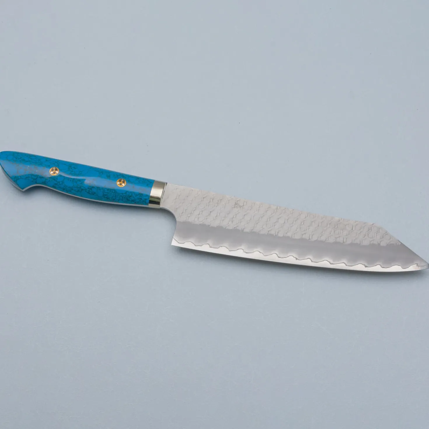 Nigara SG2 Tsuchime Migaki Premium Dark Blue Kiritsuke 21 cm