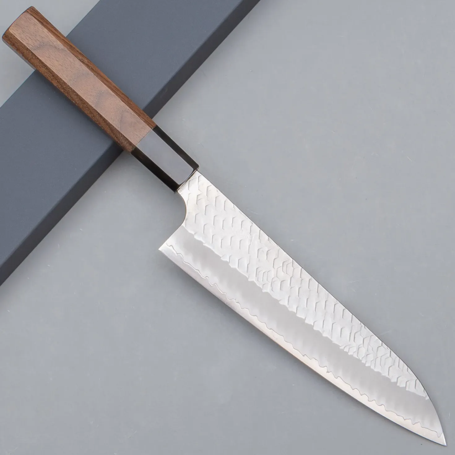 Nigara SG2 Tsuchime Migaki Walnut Gyuto 21 cm