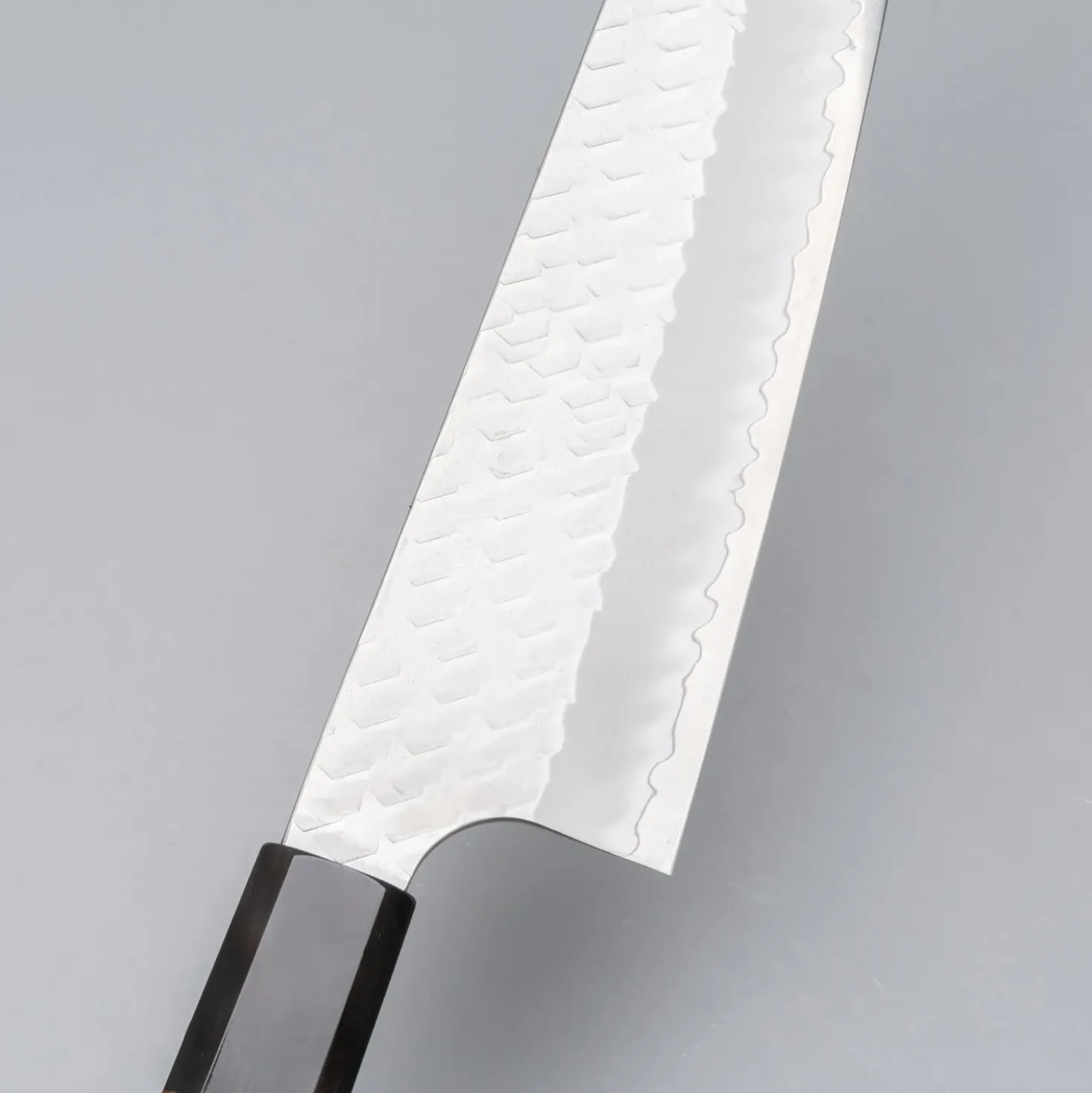 Nigara SG2 Tsuchime Migaki Walnut Gyuto 21 cm