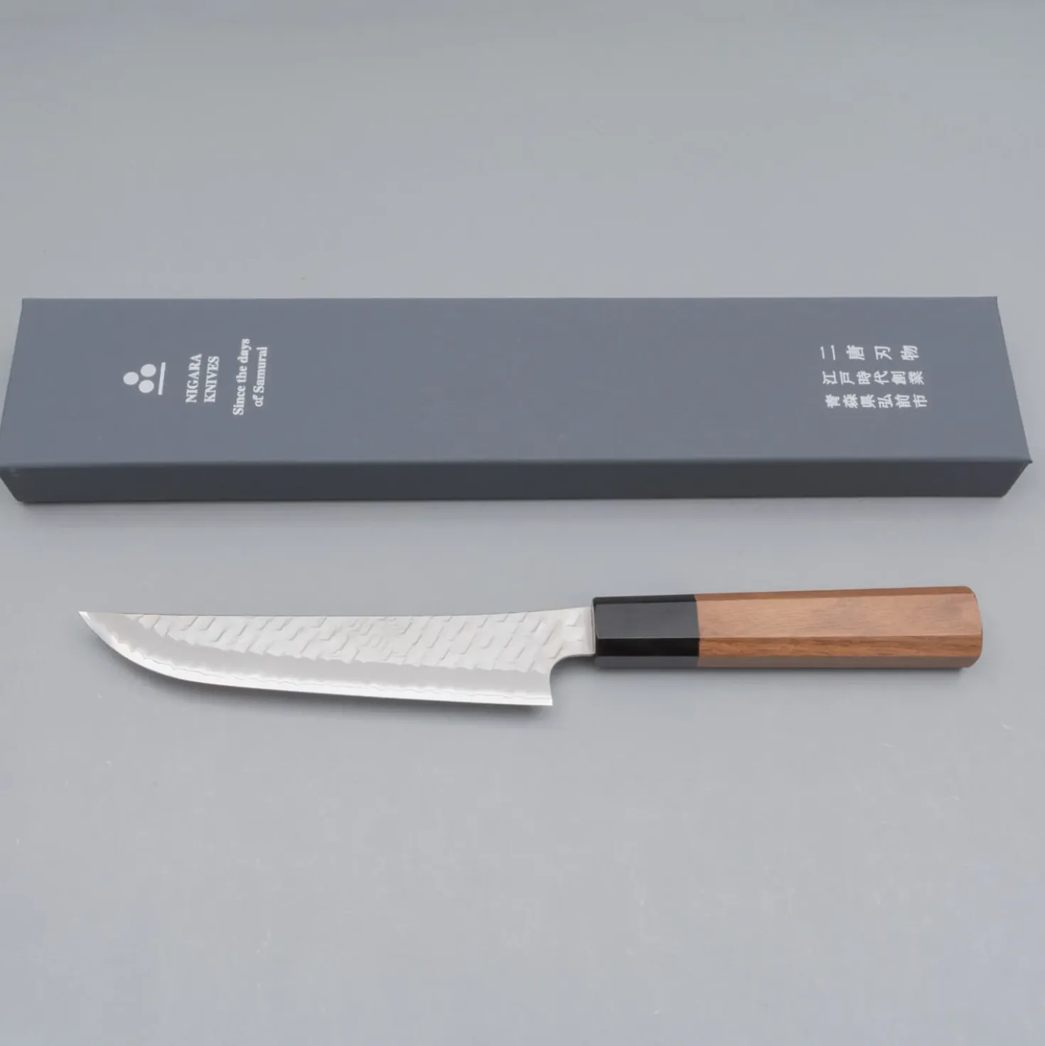 Nigara SG2 Tsuchime Migaki Walnut Butcher Knife 17 cm
