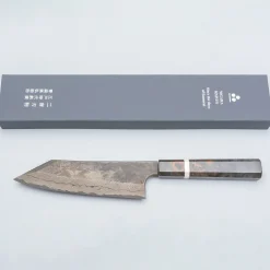 Nigara Silver 3 Damast Etched Bunka 18 cm