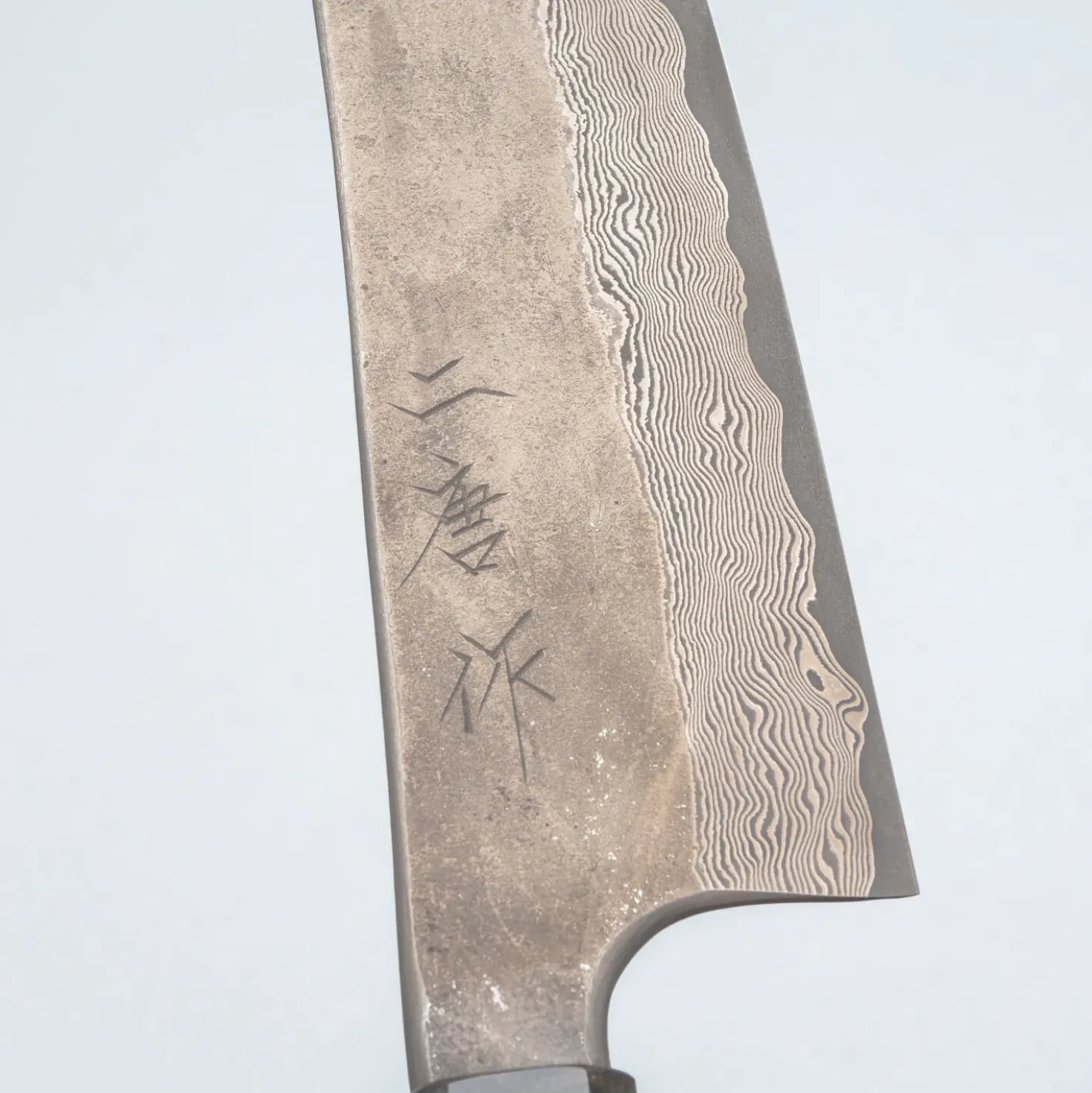 Nigara Silver 3 Damast Etched Bunka 18 cm