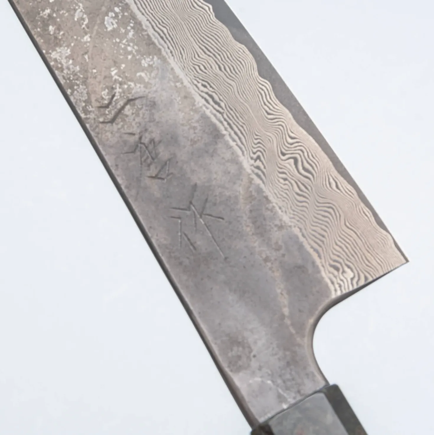 Nigara Silver 3 Damast Etched Gyuto 21 cm