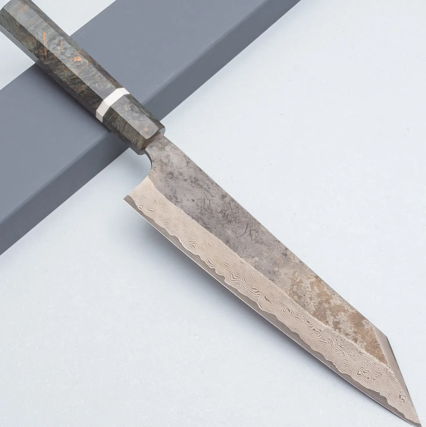 Nigara Silver 3 Damast Etched Kiritsuke 24 cm