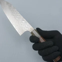 Nigara STRIX Tsuchime Migaki Rosewood Santoku 16.5 cm