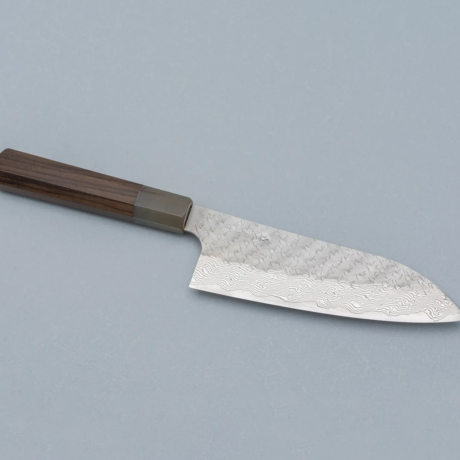 Nigara STRIX Tsuchime Migaki Rosewood Santoku 16.5 cm