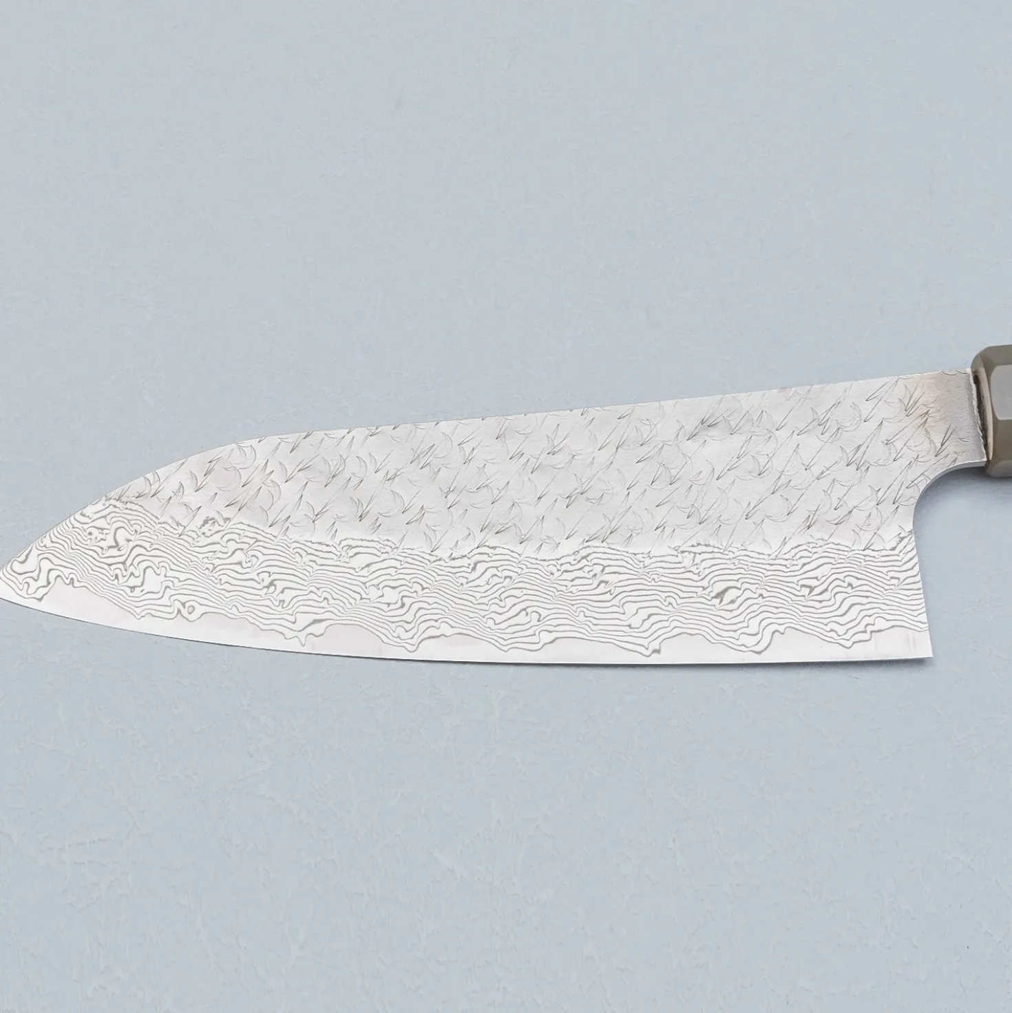 Nigara STRIX Tsuchime Migaki Rosewood Santoku 16.5 cm