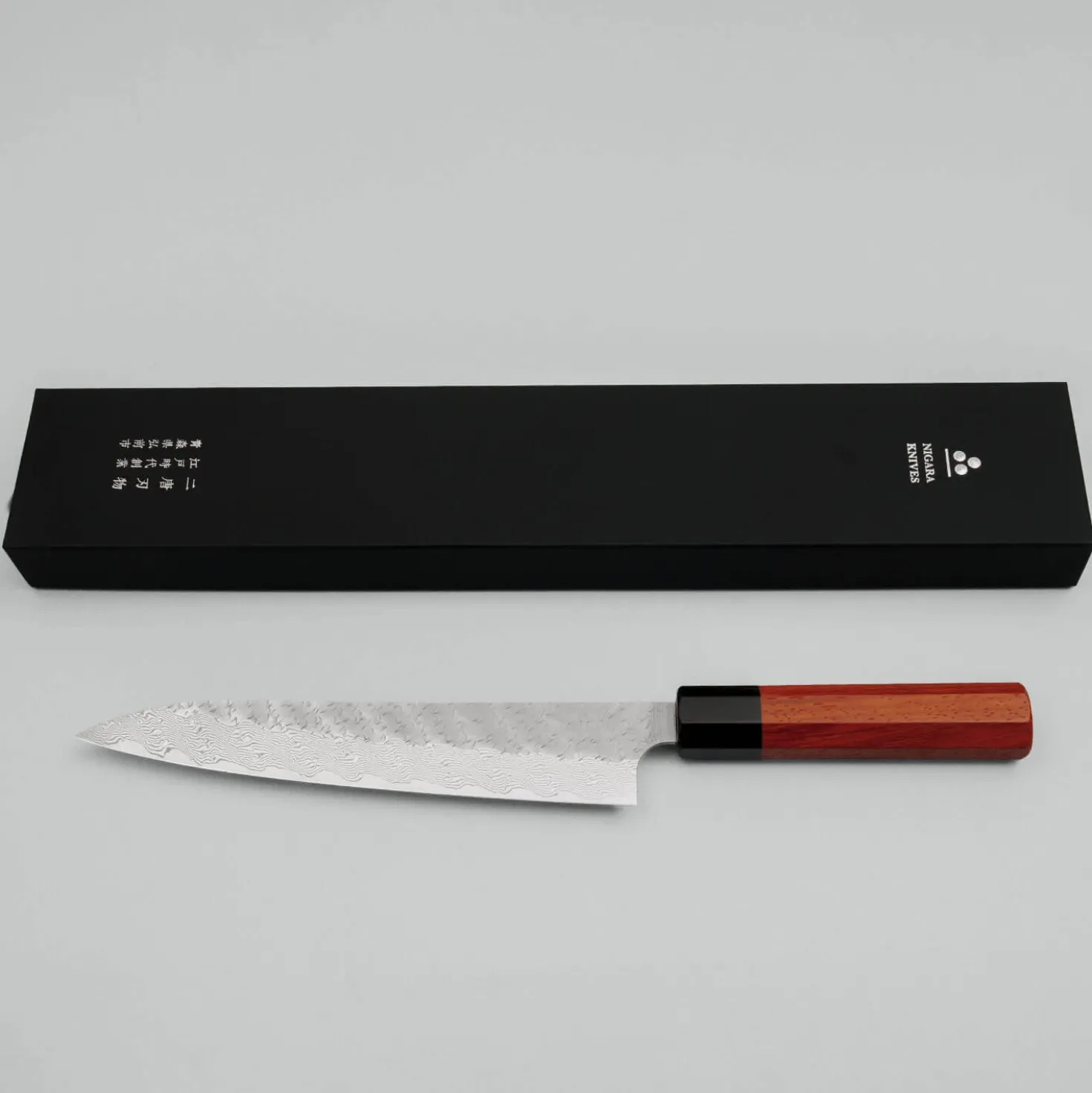 Nigara STRIX Tsuchime Migaki Padouk Sujihiki 24 cm