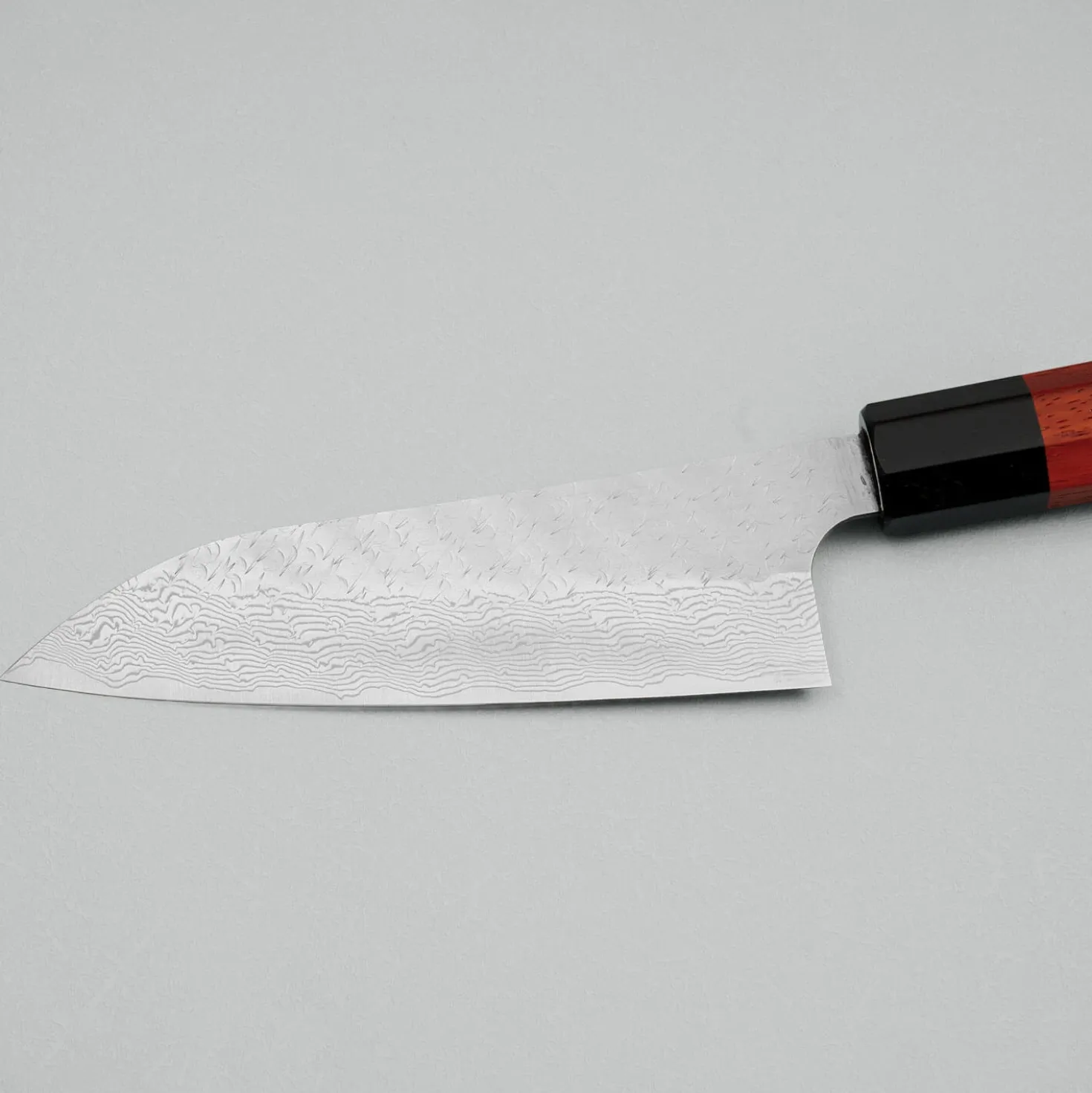 Nigara STRIX Tsuchime Migaki Padouk Santoku 16.5 cm