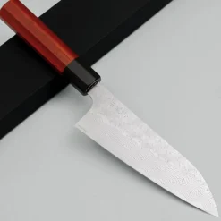 Nigara STRIX Tsuchime Migaki Padouk Santoku 16.5 cm
