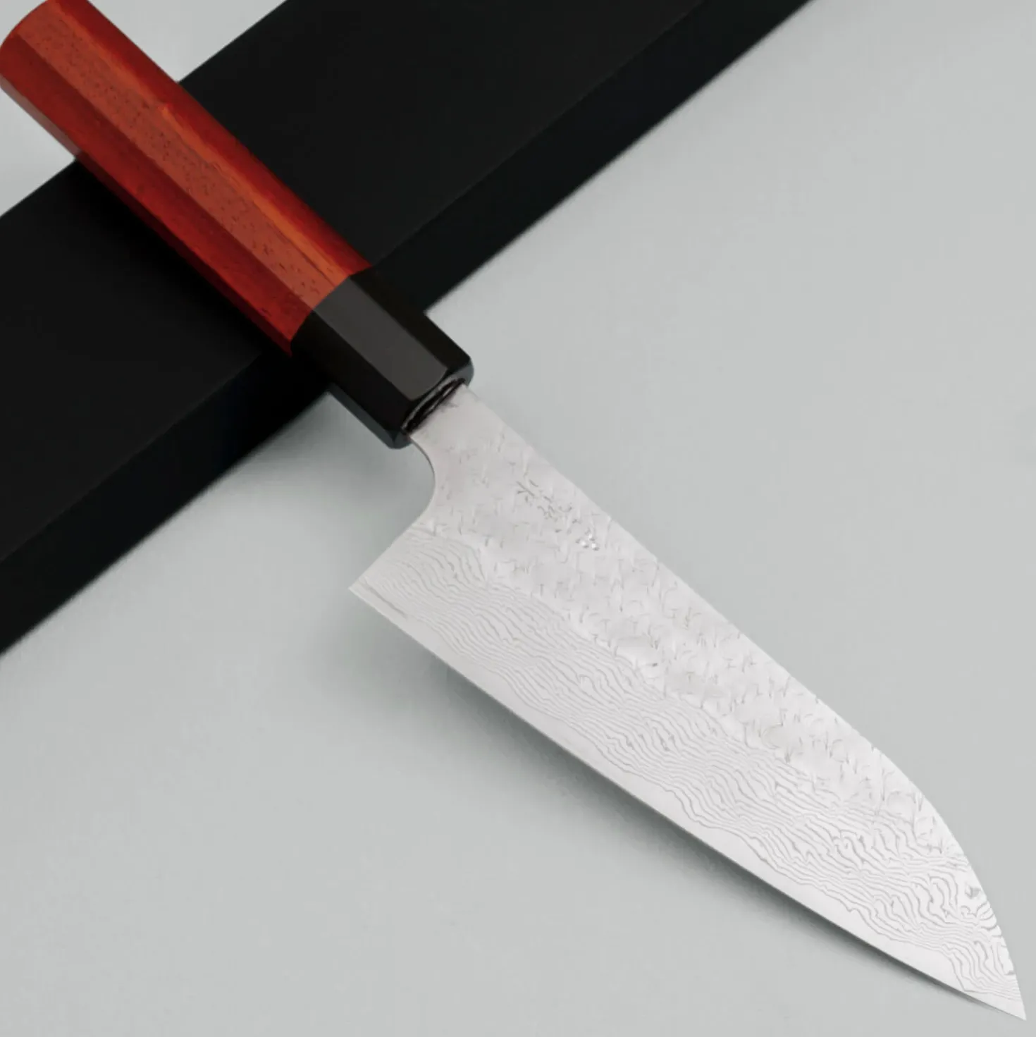 Nigara STRIX Tsuchime Migaki Padouk Santoku 16.5 cm