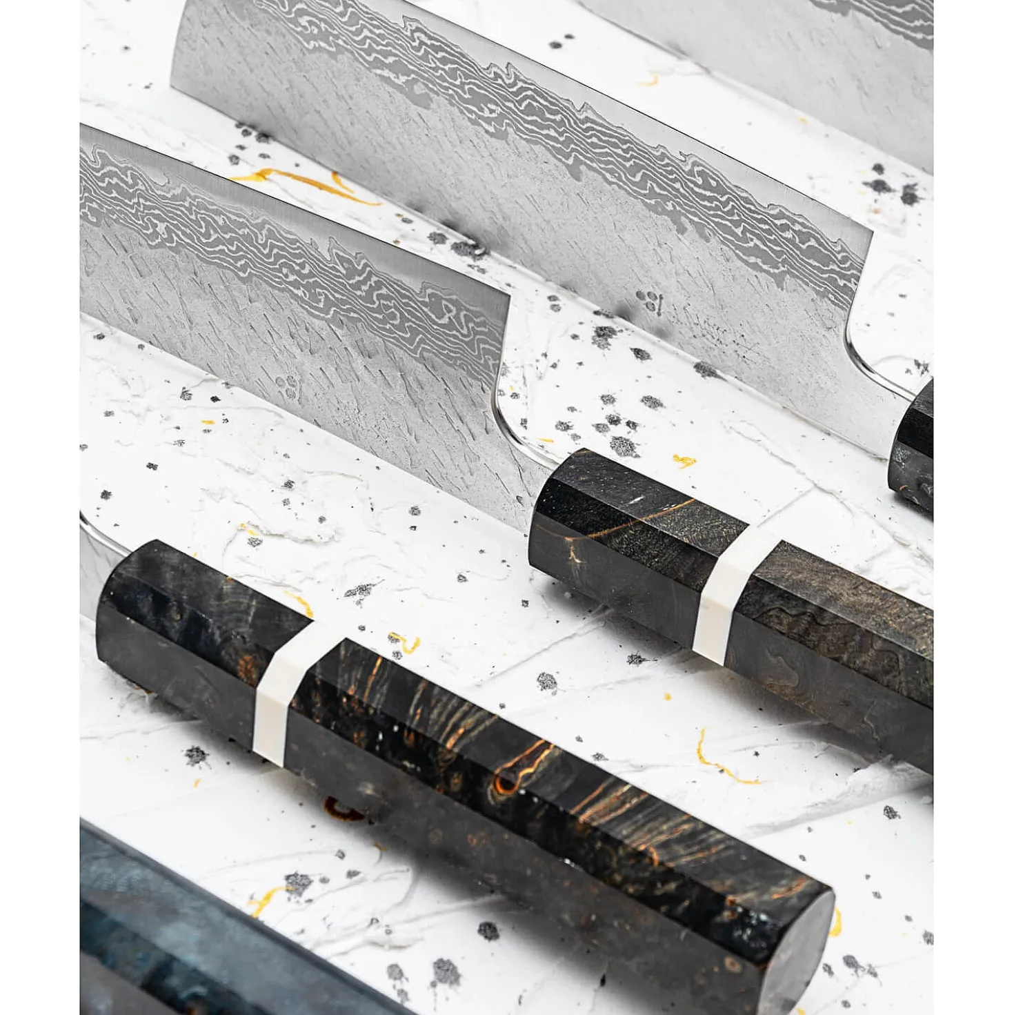 Nigara VG10 Tsuchime Damast Migaki Birch Kiritsuke 24 cm