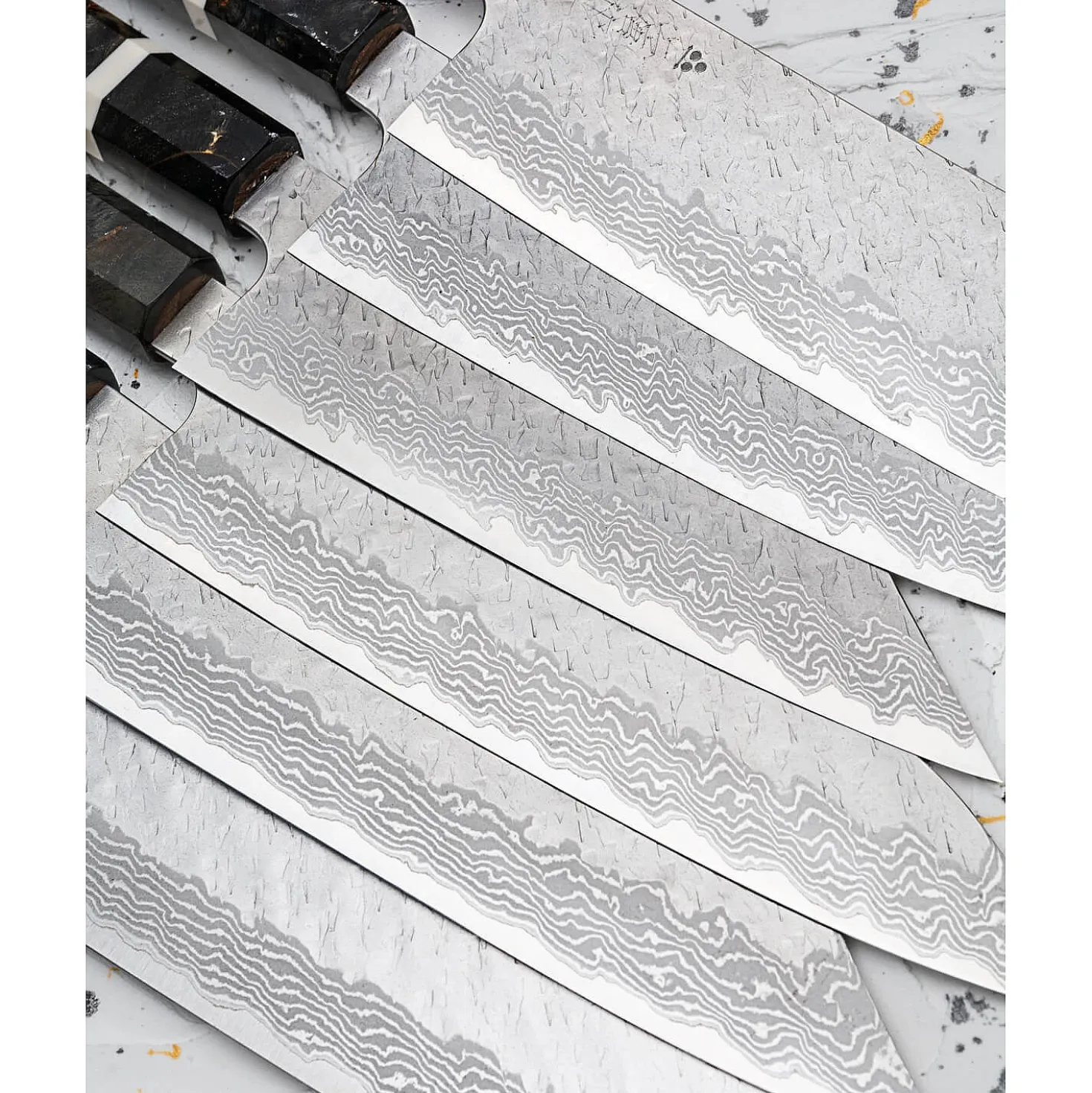 Nigara VG10 Tsuchime Damast Migaki Birch Kiritsuke 24 cm
