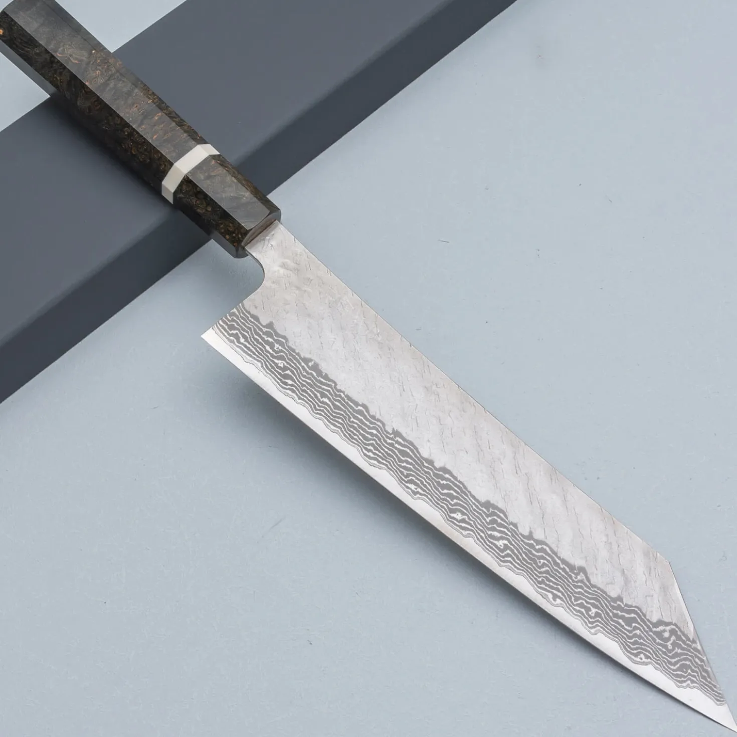 Nigara VG10 Tsuchime Damast Migaki Birch Kiritsuke 24 cm