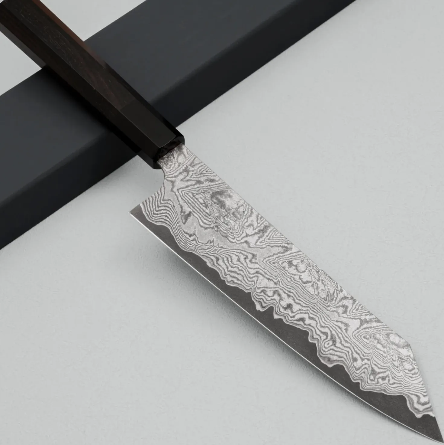 Nigara VG-XEOS Anmon Damast Ebony Kiritsuke 21 cm