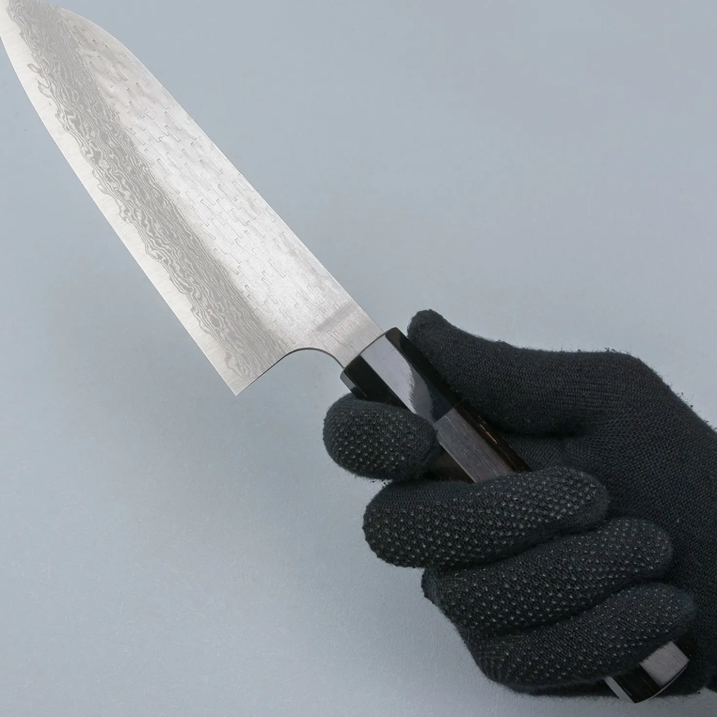 Nigara VG-XEOS Tsuchime Migaki Ebony Santoku 17 cm