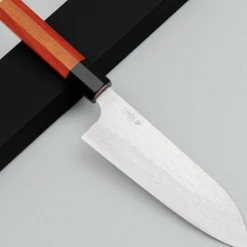 Nigara VG-XEOS Tsuchime Migaki Padouk Santoku 17 cm