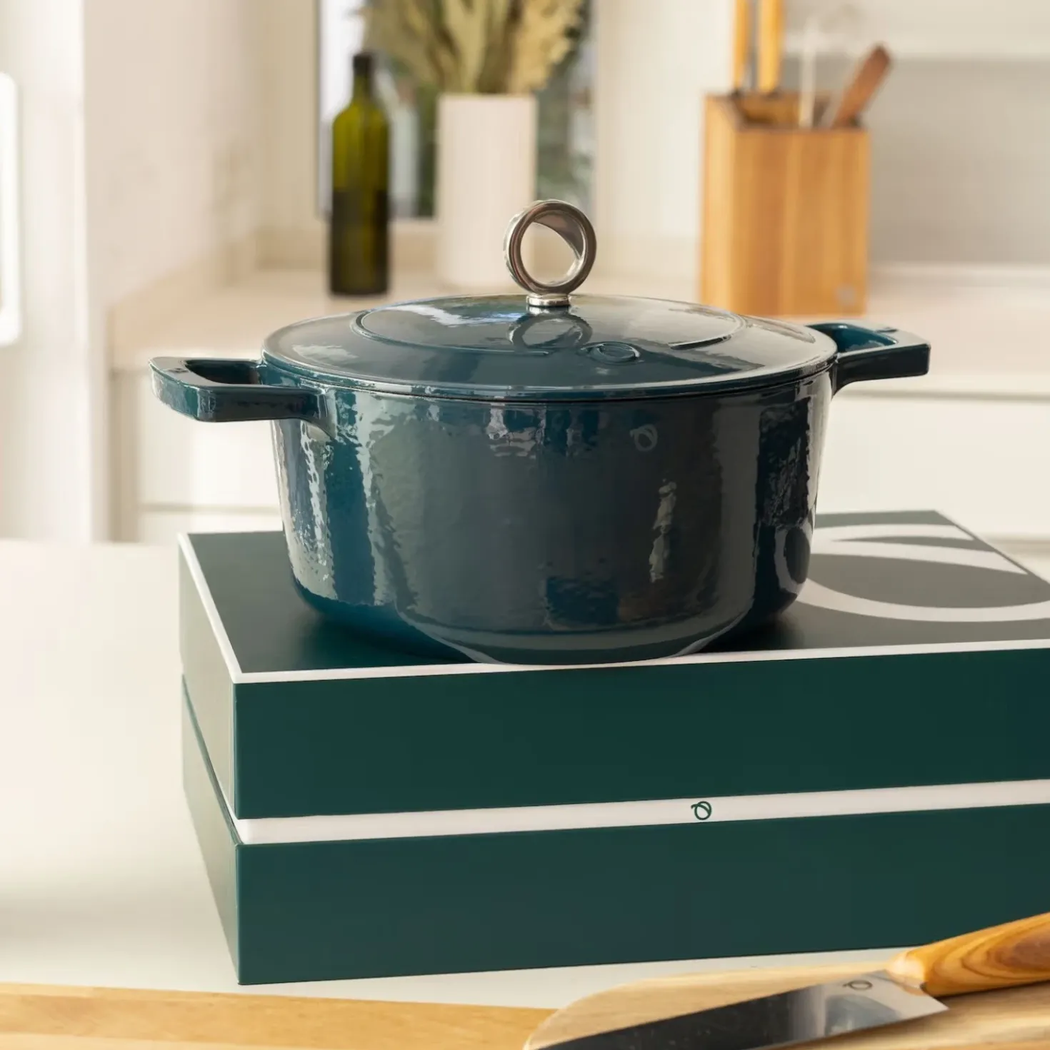 Olavson Gietijzeren Braadpan Petrol 24 cm