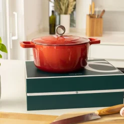 Olavson Gietijzeren Braadpan Kersenrood 24 cm