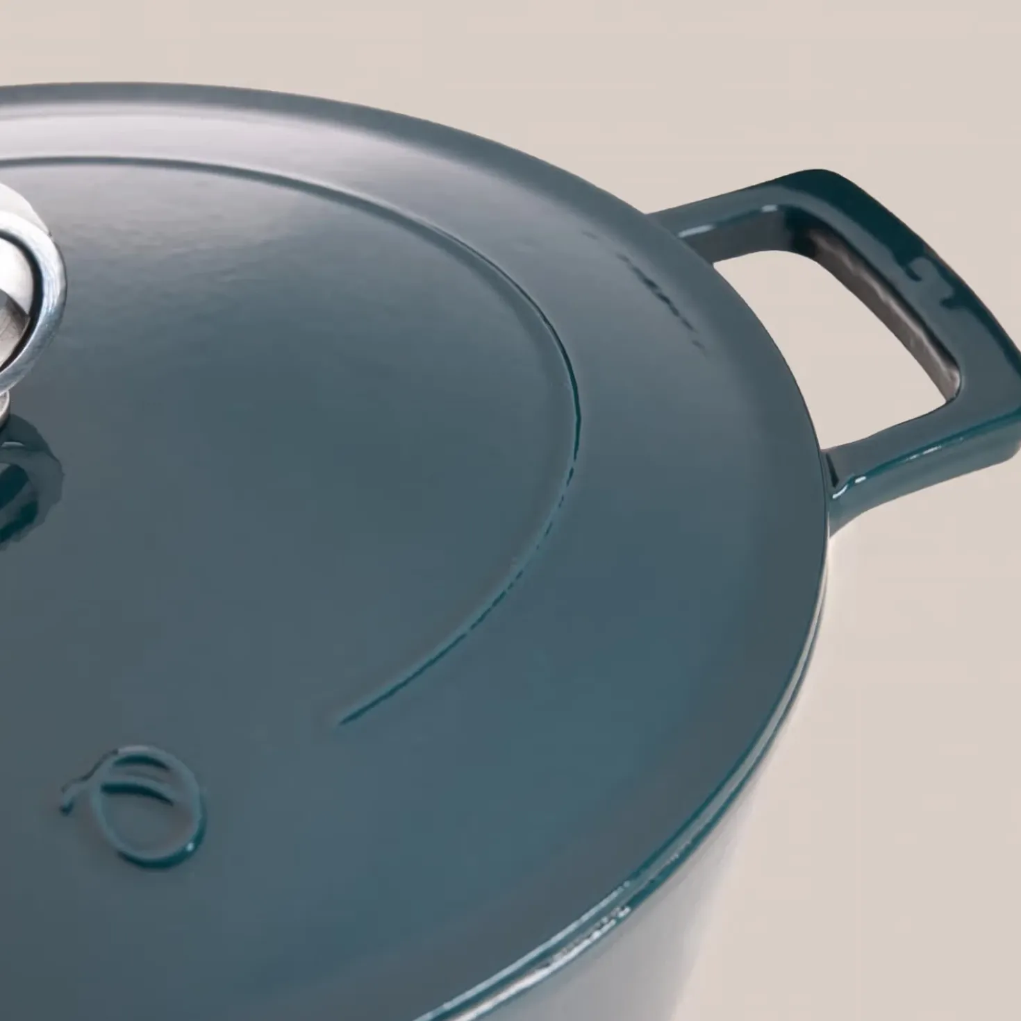 Olavson Gietijzeren Ovale Braadpan Petrol 31 cm