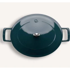 Olavson Gietijzeren Ovale Braadpan Petrol 31 cm