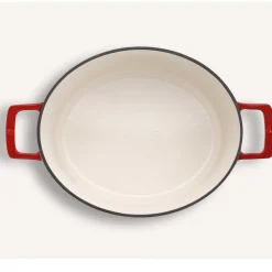 Olavson Gietijzeren Ovale Braadpan Kersenrood 31 cm
