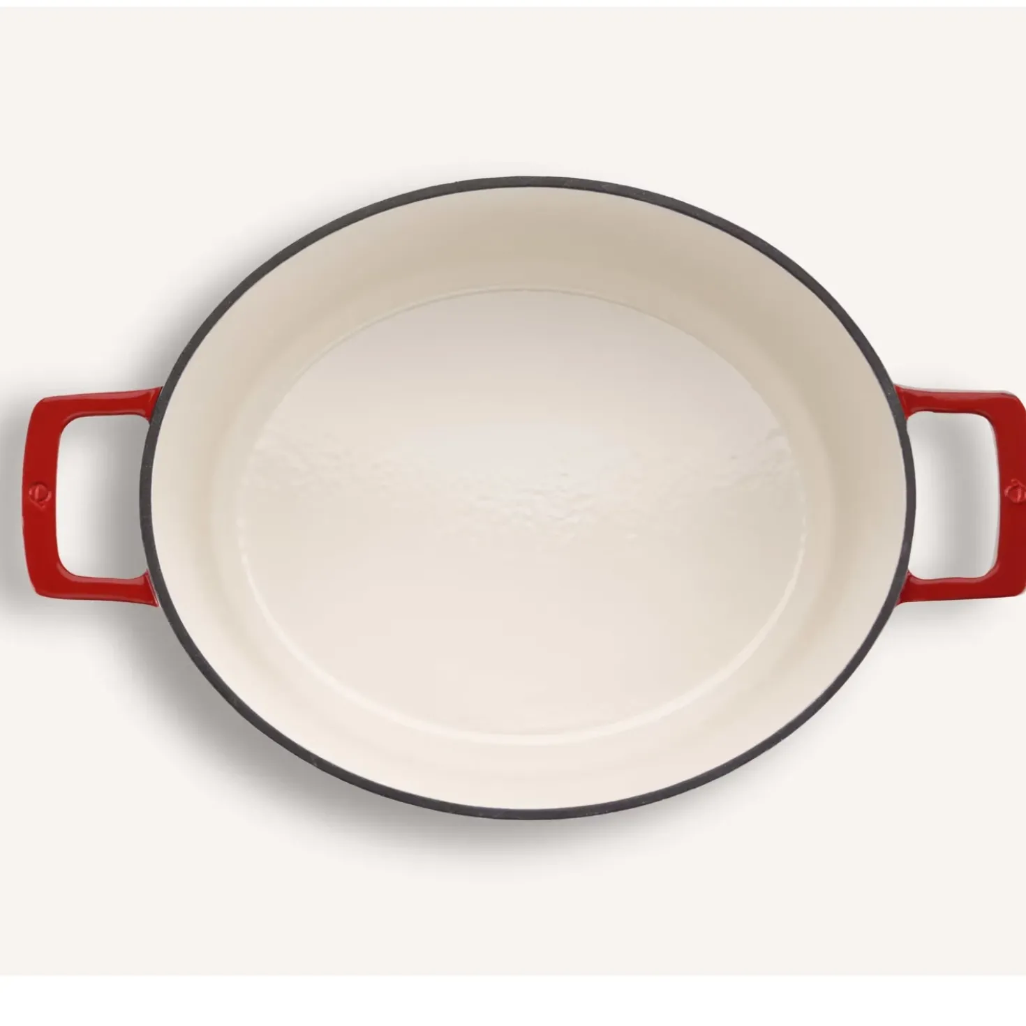 Olavson Gietijzeren Ovale Braadpan Kersenrood 31 cm
