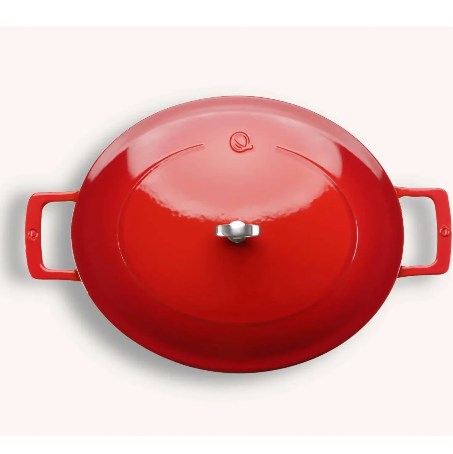 Olavson Gietijzeren Ovale Braadpan Kersenrood 31 cm