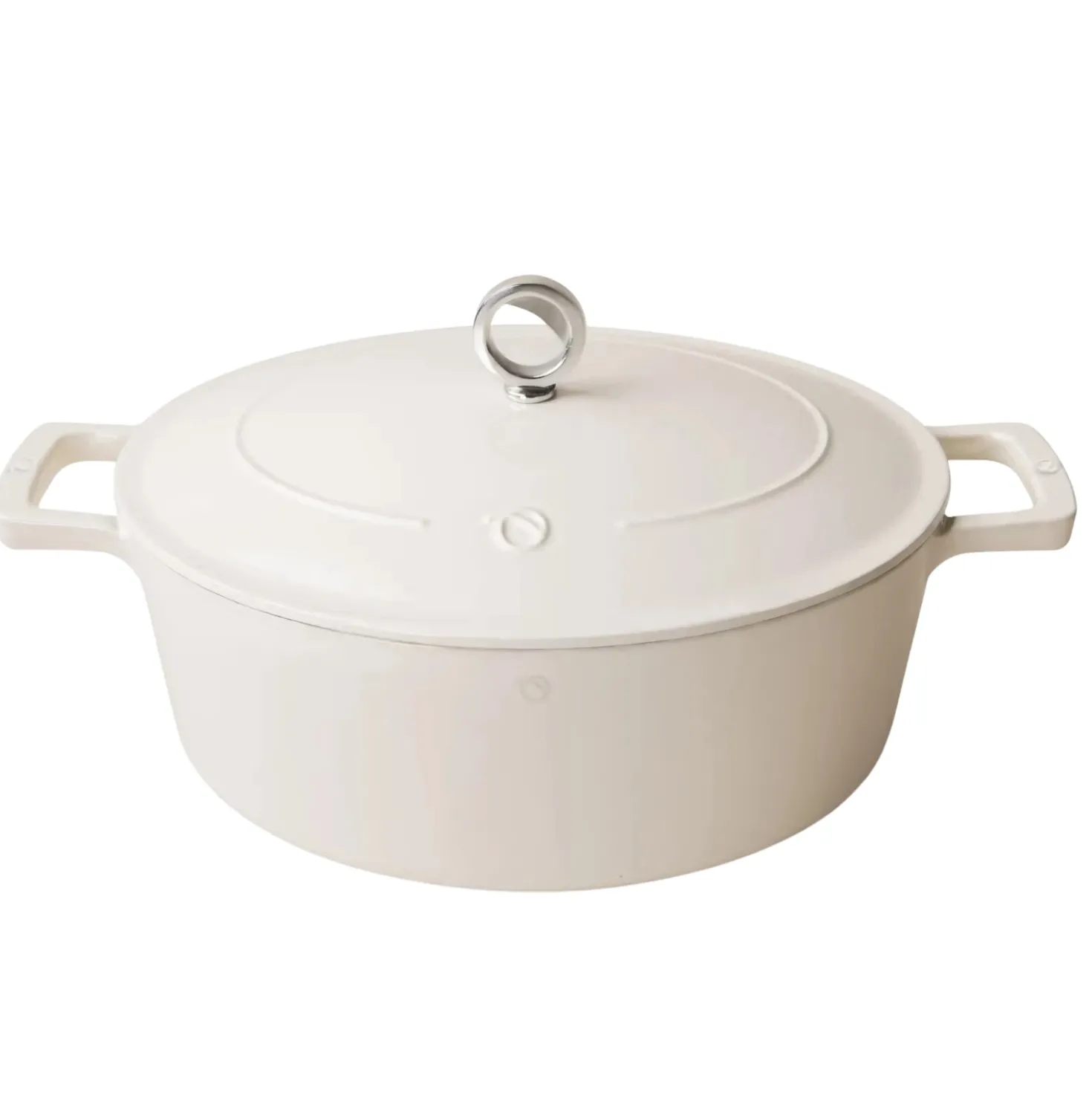 Olavson Gietijzeren Ovale Braadpan Creme 31 cm