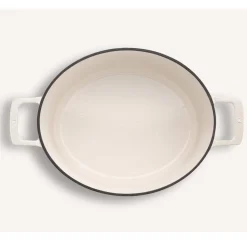 Olavson Gietijzeren Ovale Braadpan Creme 31 cm