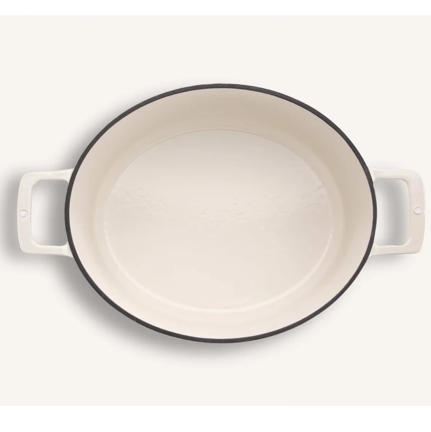 Olavson Gietijzeren Ovale Braadpan Creme 31 cm