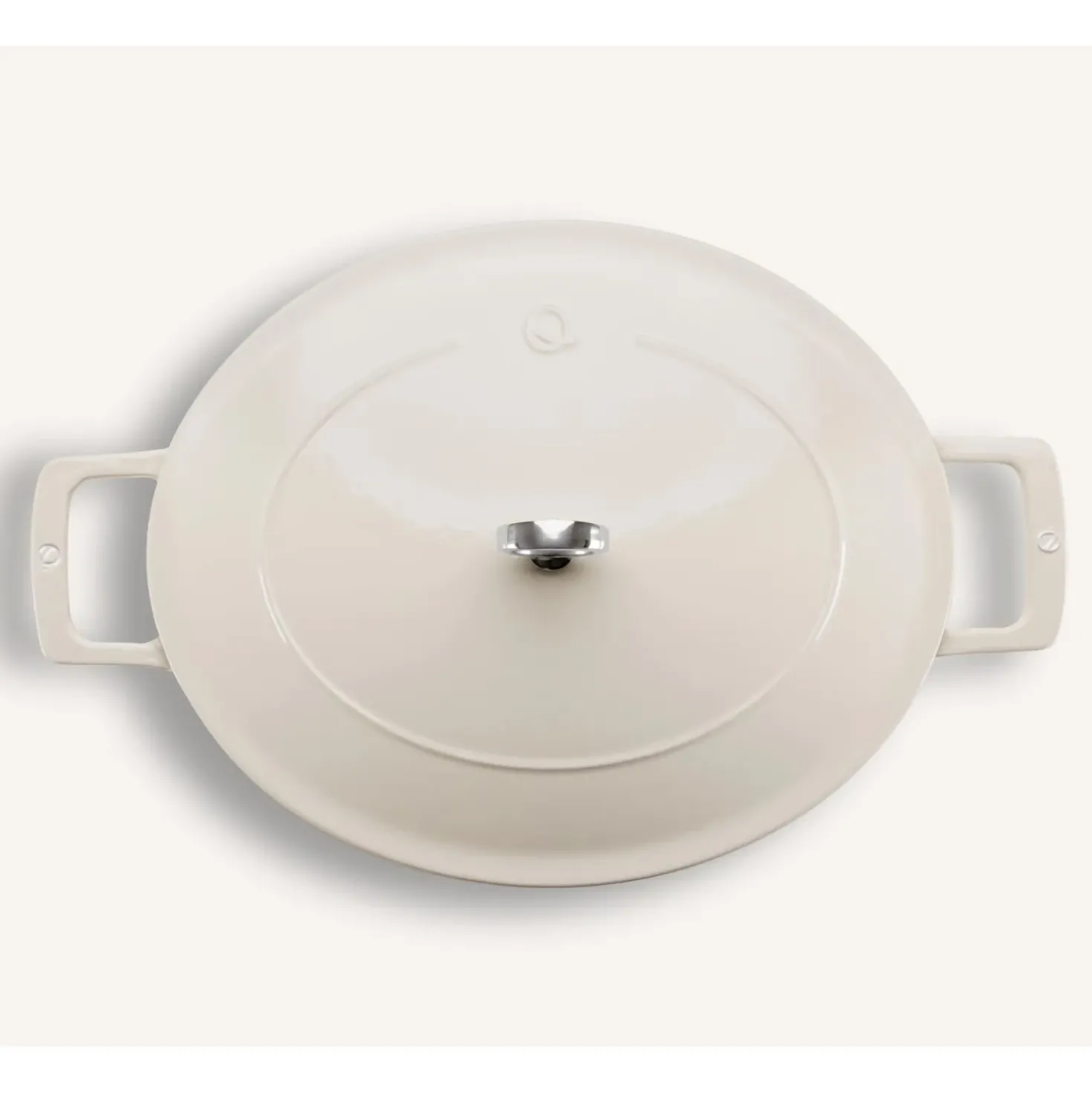 Olavson Gietijzeren Ovale Braadpan Creme 31 cm