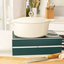 Olavson Gietijzeren Ovale Braadpan Creme 31 cm