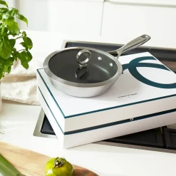 Olavson Koekenpan Met Koperen Kern Coated Met Deksel 30 cm