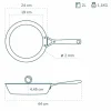 Olavson Koekenpan Ongecoat Met Deksel 24 cm