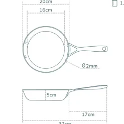 Olavson Koekenpan Ongecoat Met Deksel 20 cm