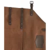 Old West Leren Schort Cognac