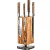Olive Forged Messenset 4 delig + Roterend Messenblok