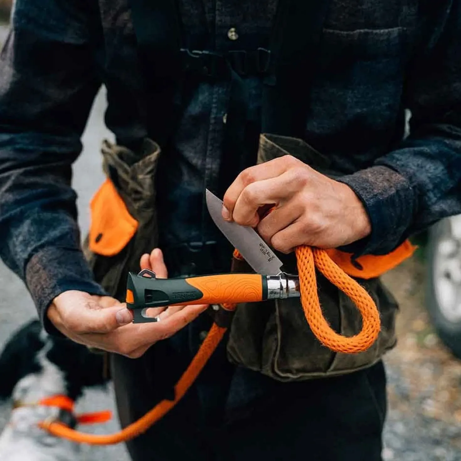 Opinel Explore no. 12 Oranje/Groen Met Teek Tool