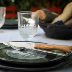 Opinel Facette Steakmessen Olijfhout (4 stuks)