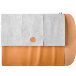 Opinel Leren Messenmap Lichtbruin 8 vaks
