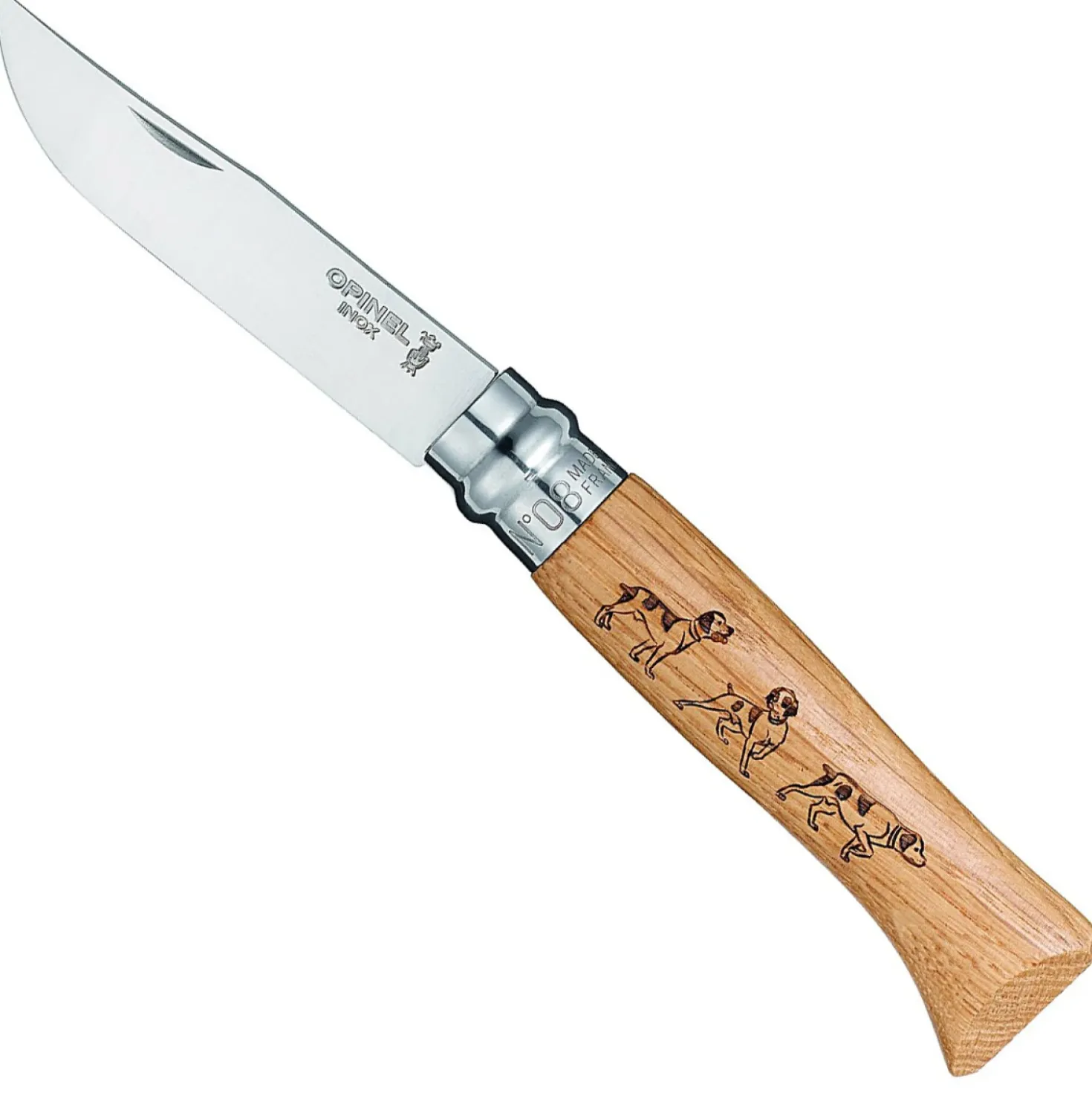 Opinel Zakmes no. 8 Eikenhout Roestvrij Honden